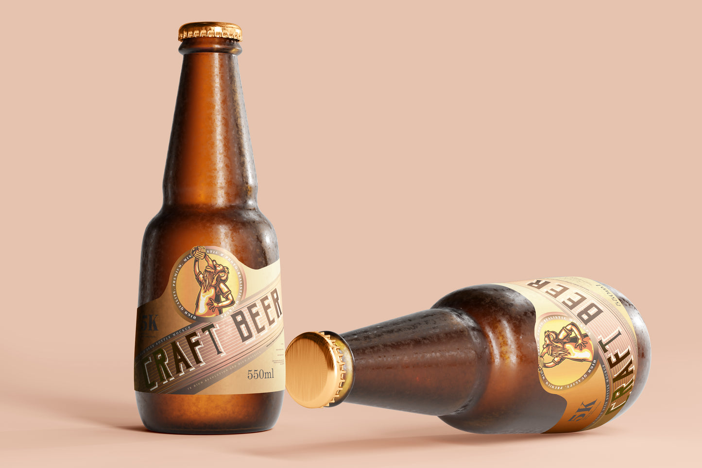 Cold Beer Bottle Mockups