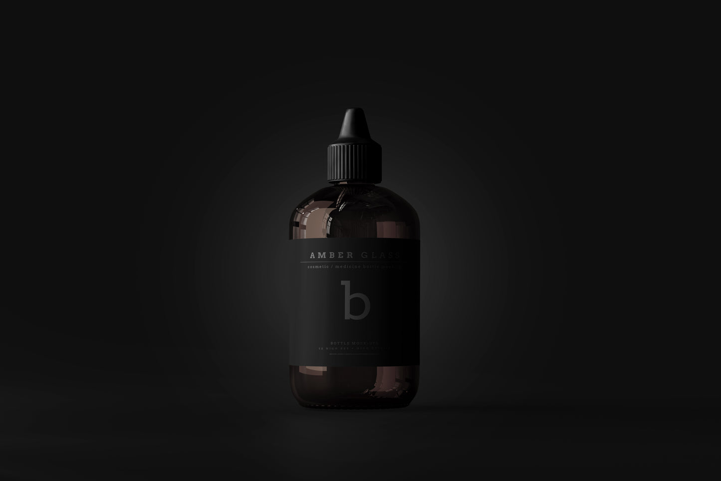 Amber Glass Bottle Mockups