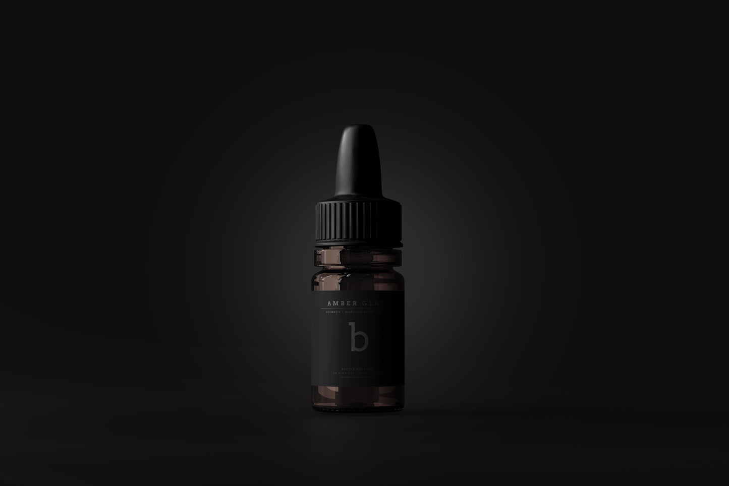 Amber Glass Dropper Bottle Mockups