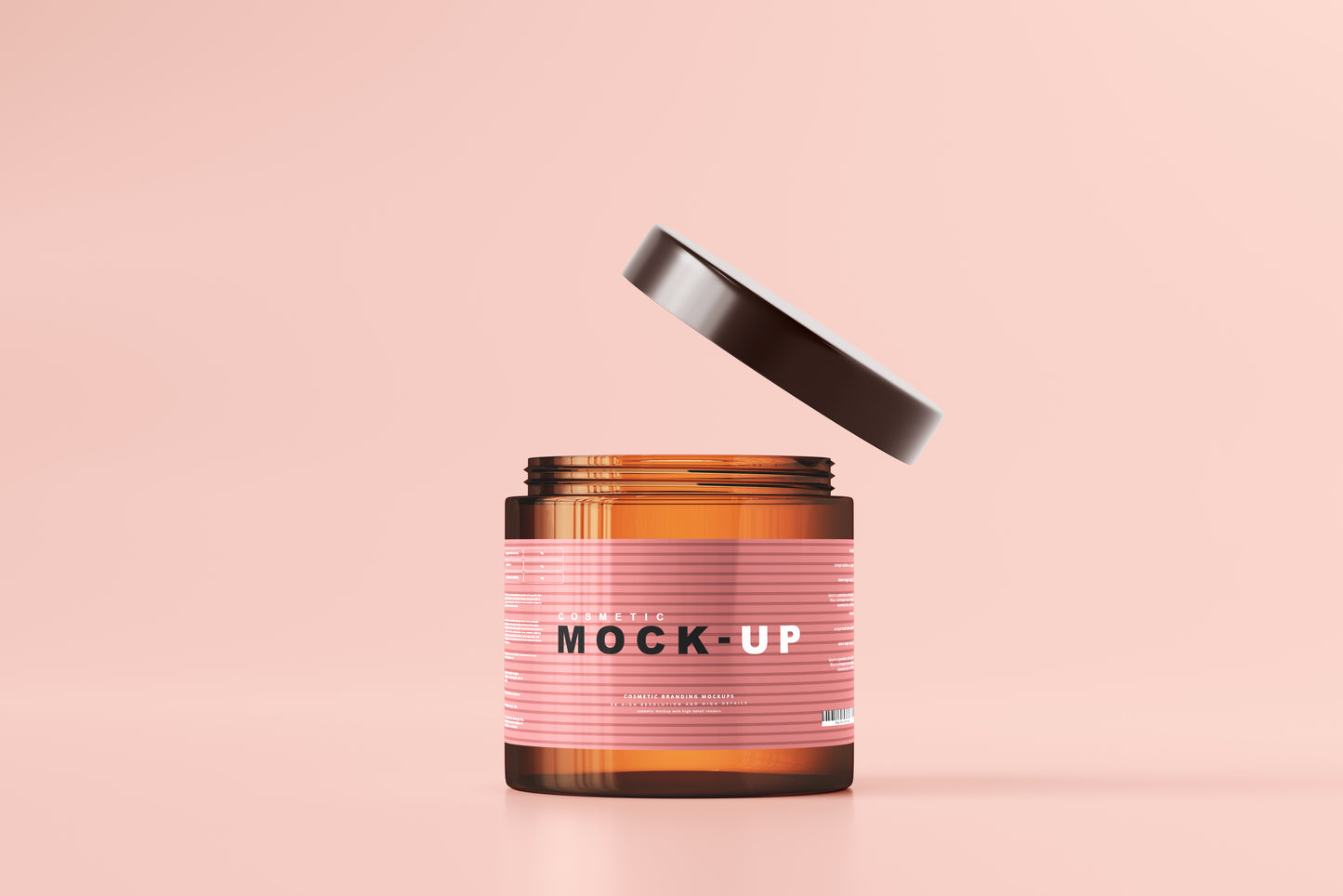 Amber Glass Cosmetic Jar Mockups