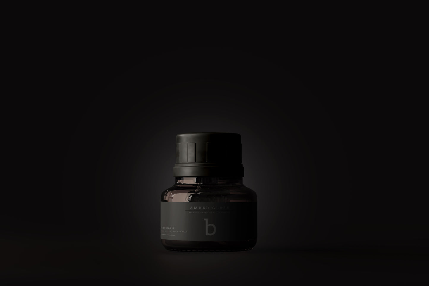 Amber Glass Bottle Mockups