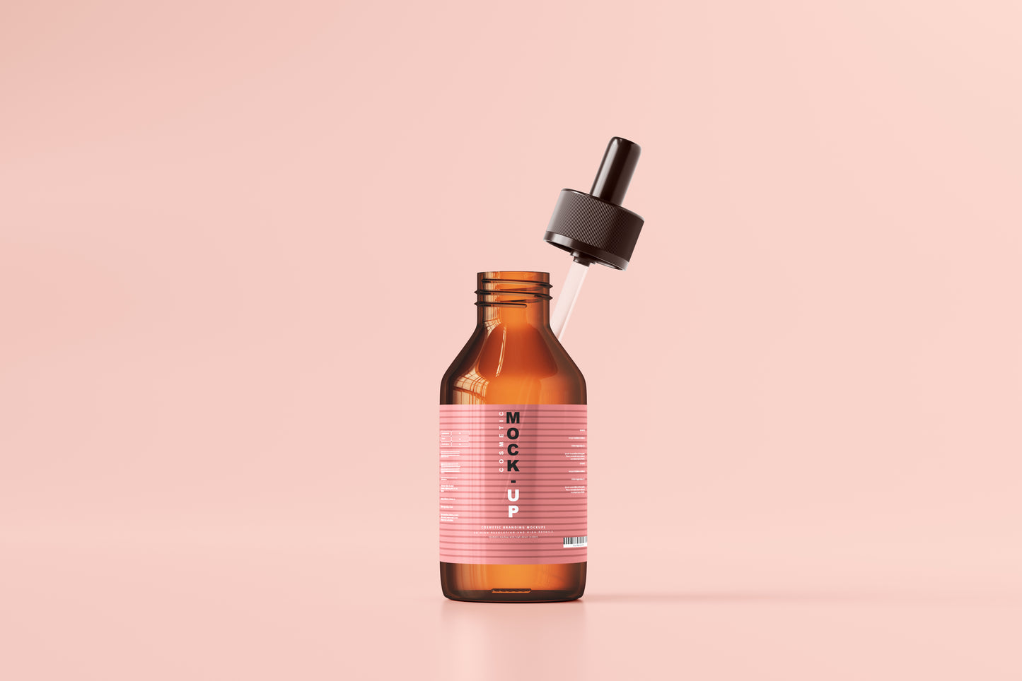 Amber Glass Dropper Bottle Mockups