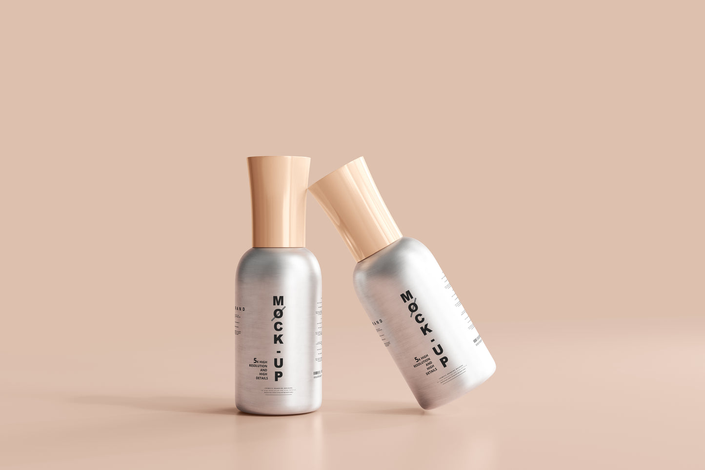 Aluminum Body Nail Polish Bottle Mockup