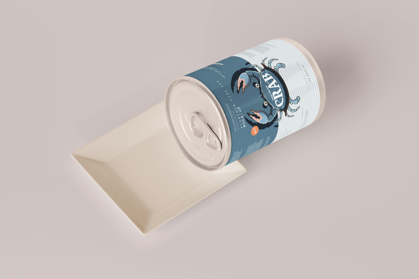 Easy Open Large Food Can Mockup