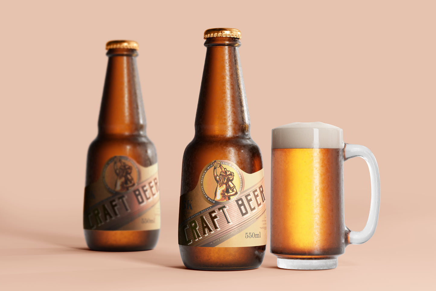 Cold Beer Bottle Mockups