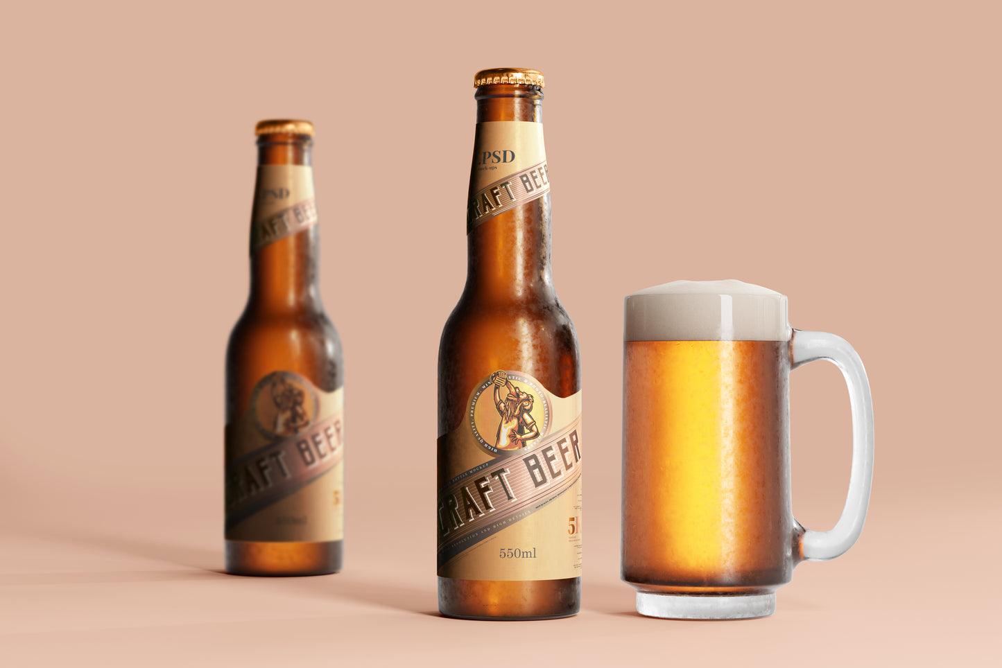 Cold Beer Bottle Mockups