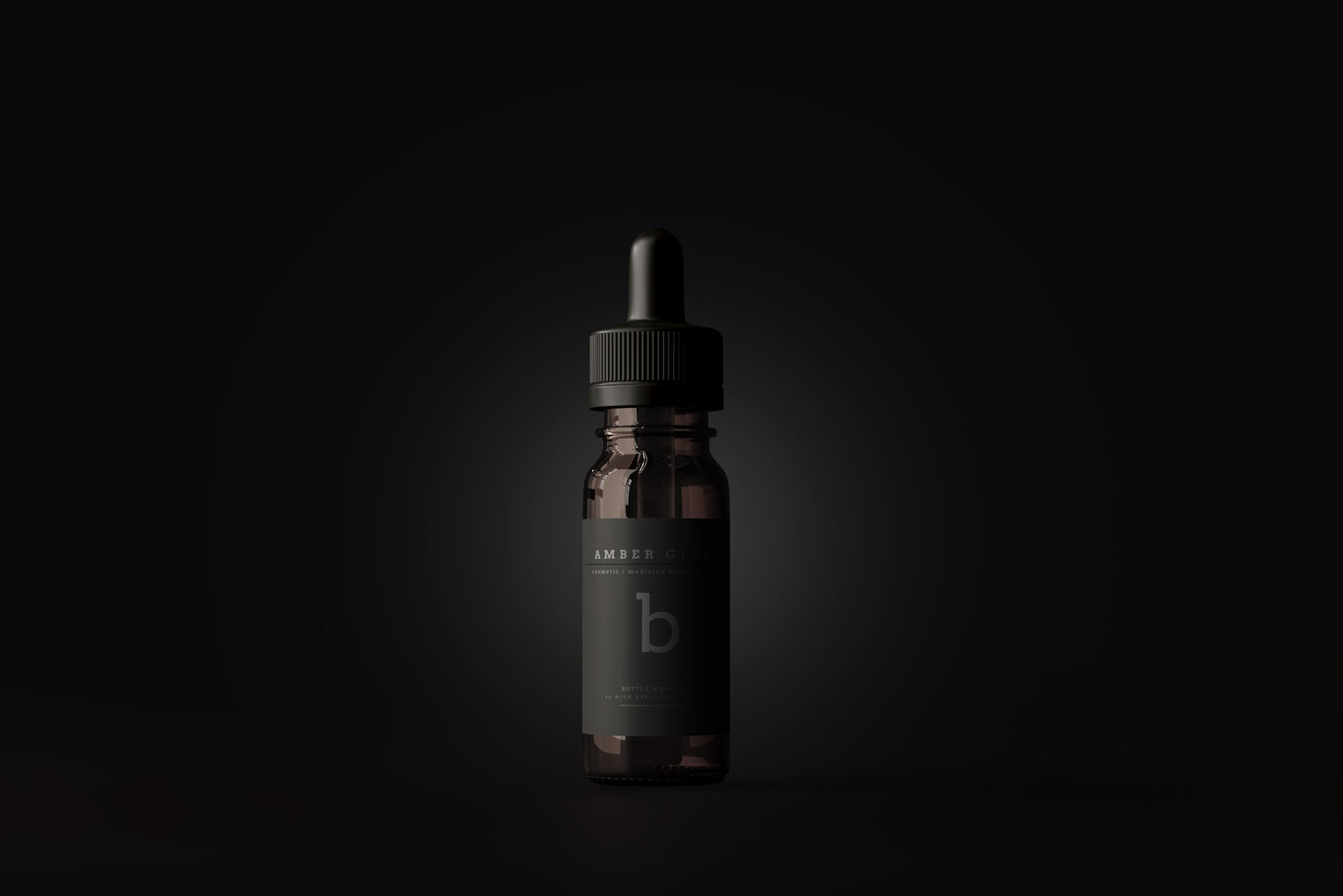 Amber Glass Dropper Bottle Mockups