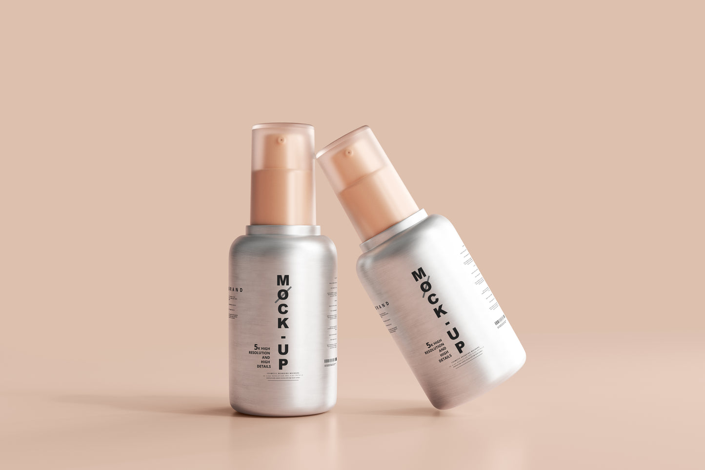 Aluminum Body Cosmetic Spray Bottle Mockup