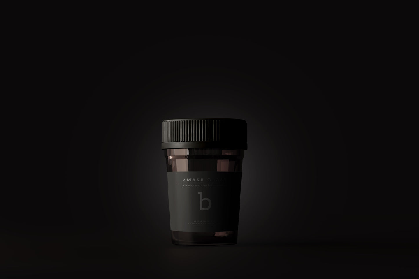 Amber Glass Pills Bottle Mockups