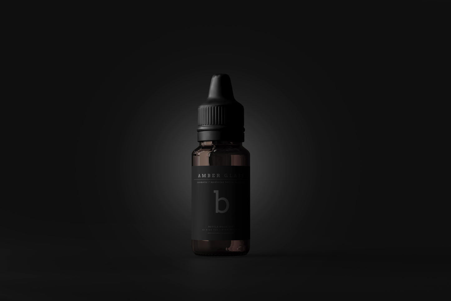 Amber Glass Dropper Bottle Mockups