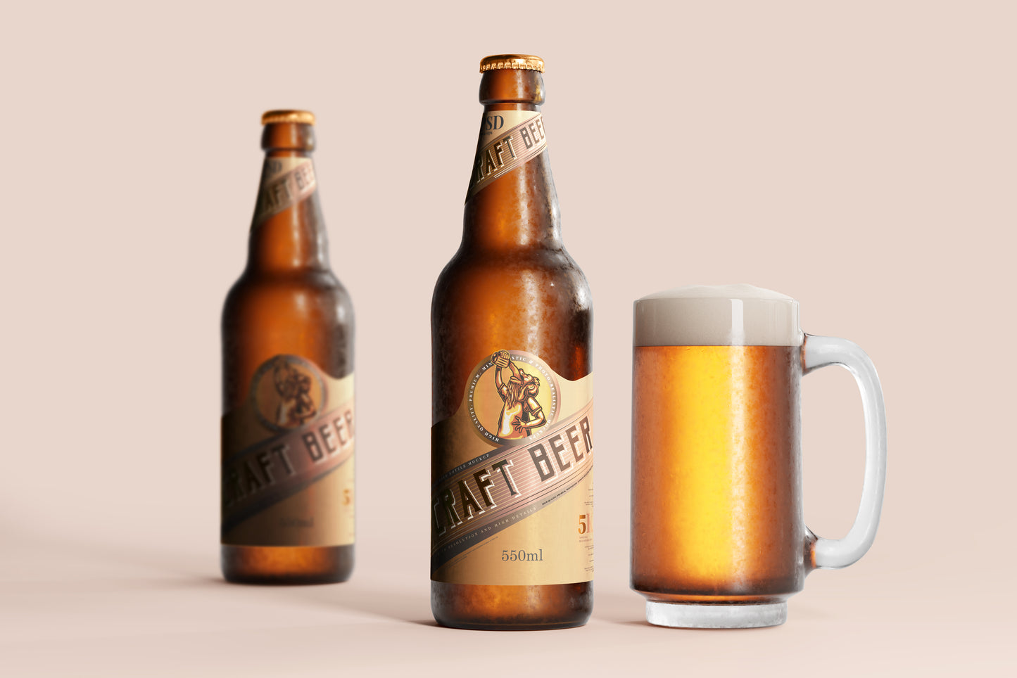 Cold Beer Bottle Mockups