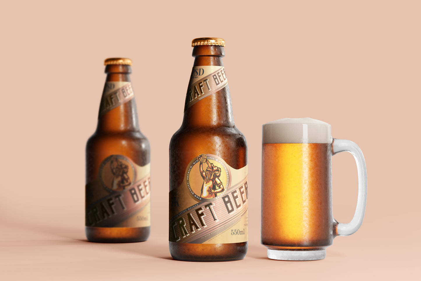 Cold Beer Bottle Mockups