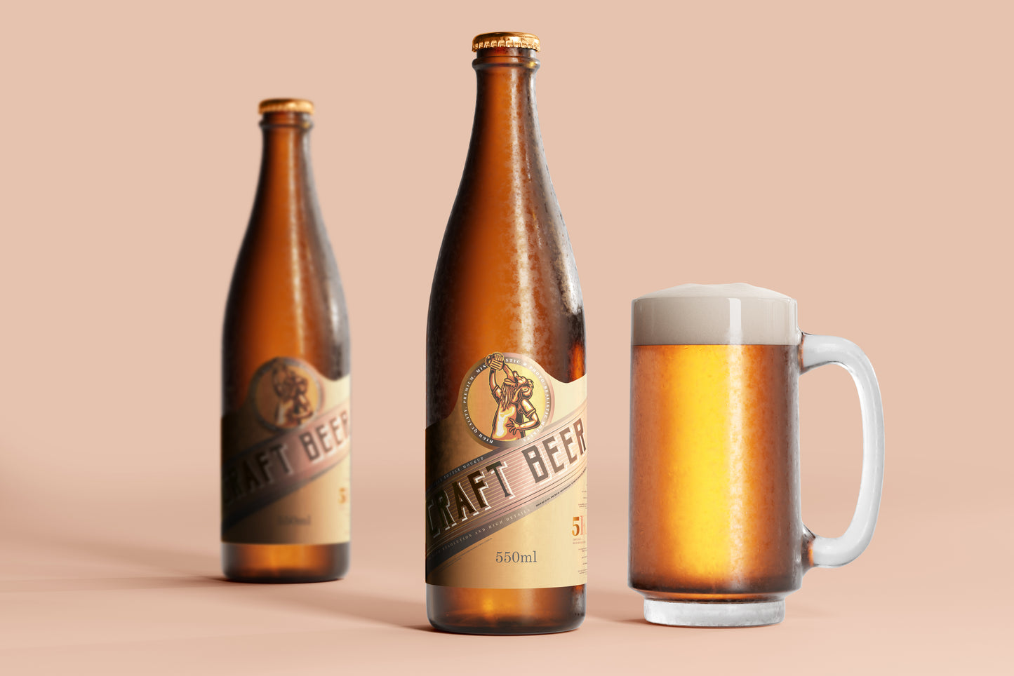 Cold Beer Bottle Mockups