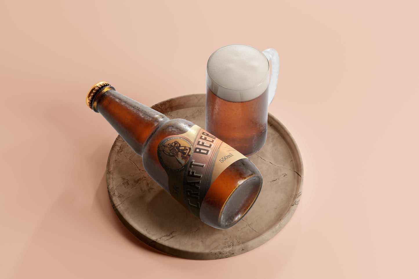 Cold Beer Bottle Mockups