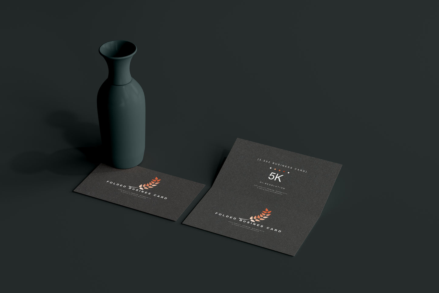 Folded Business Card Mockups