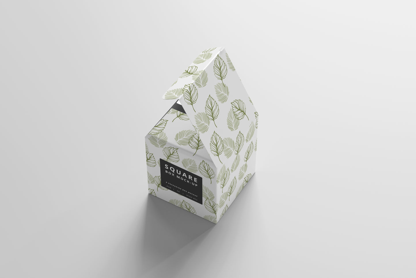 Square Product Packaging Box Mockups