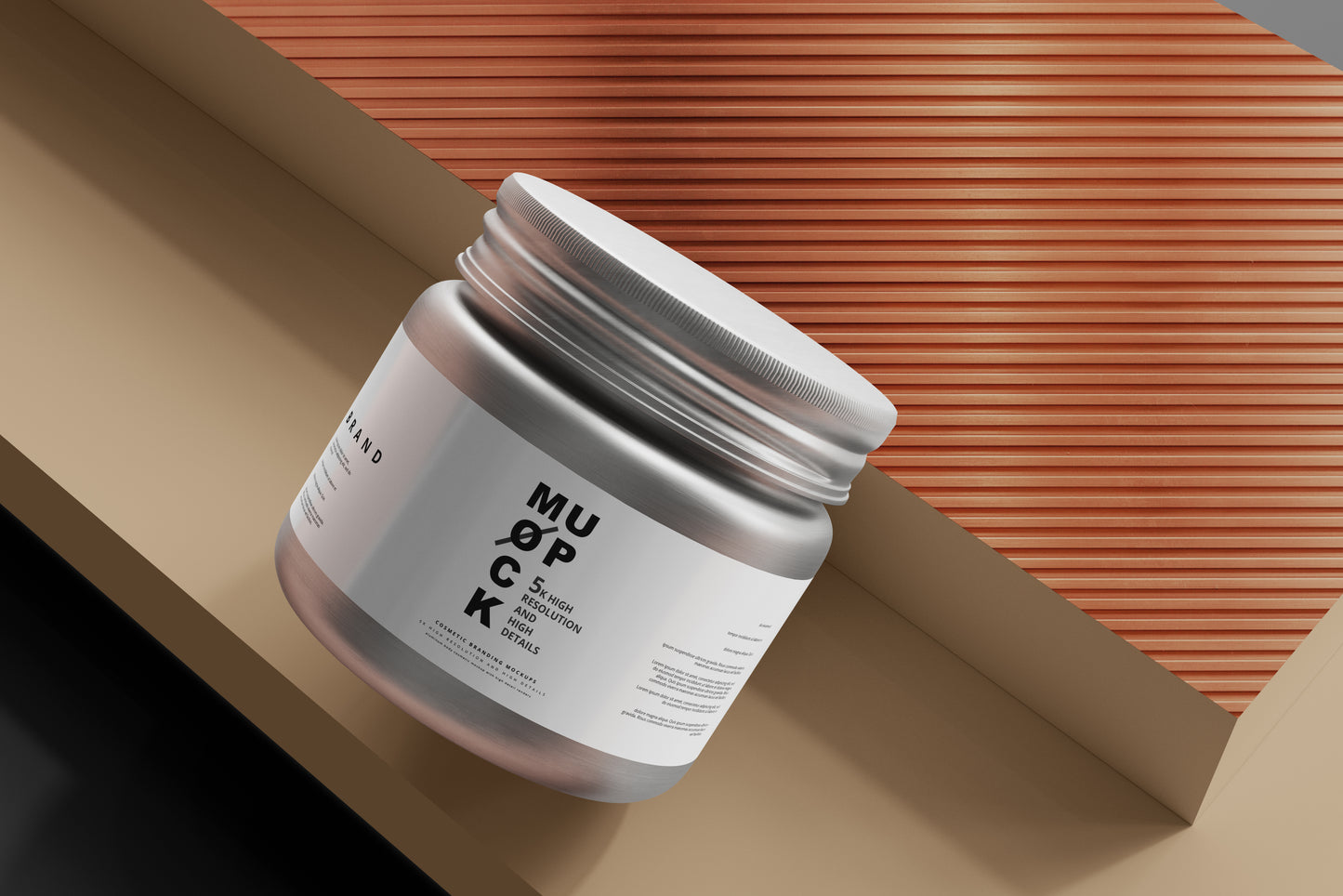 Aluminum Cosmetic Jar Mockup
