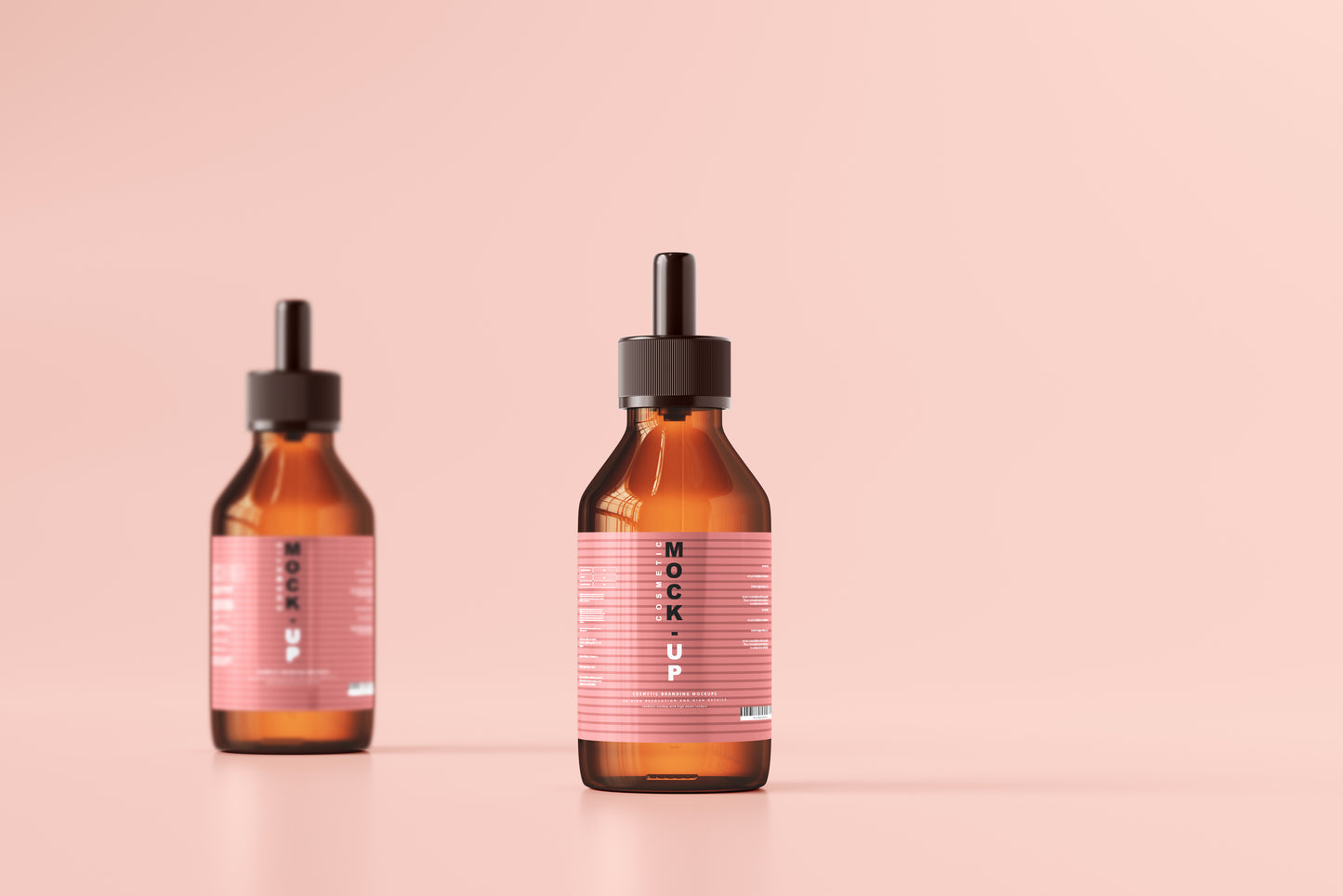 Amber Glass Dropper Bottle Mockups
