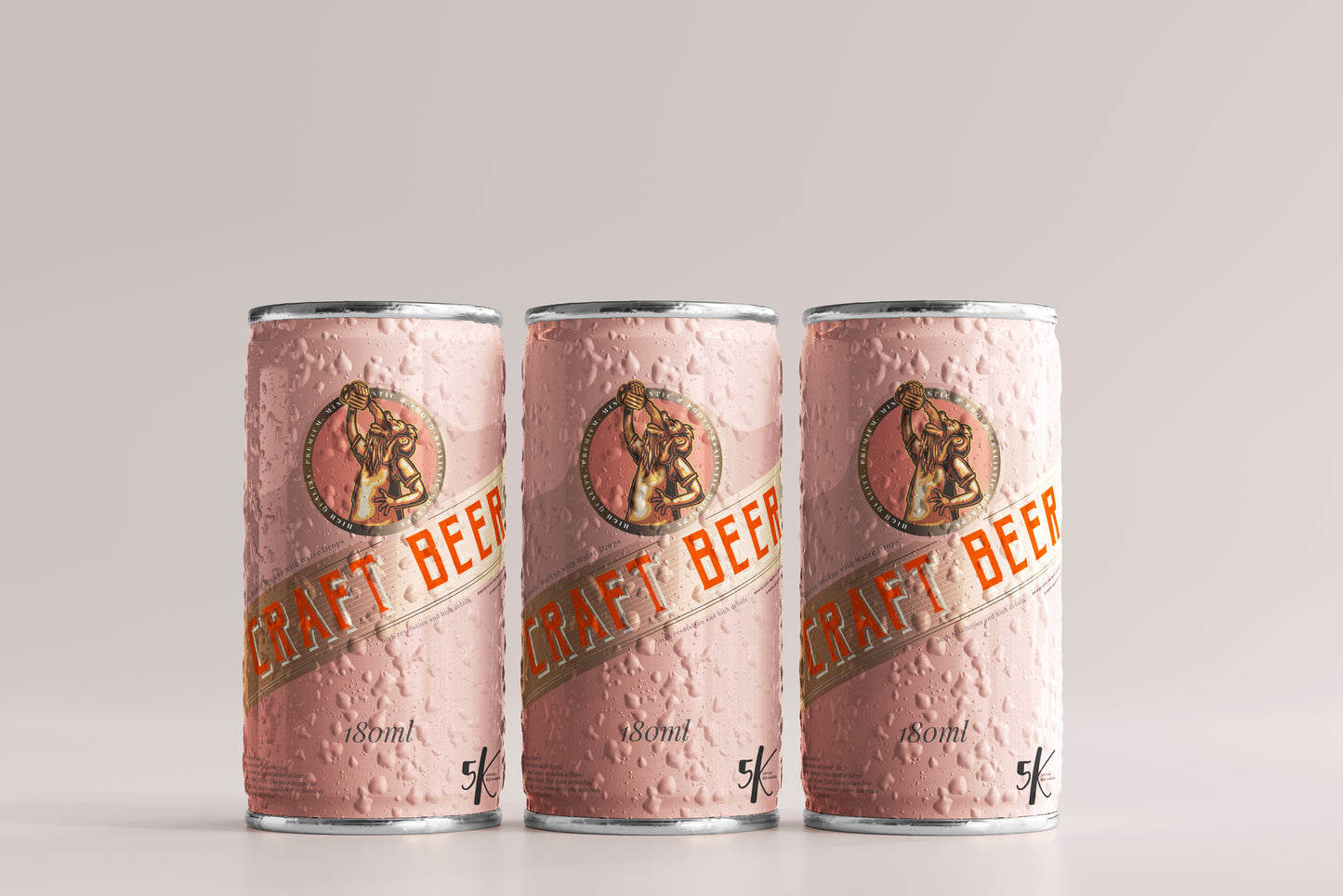 Small Soda or Beer Can Mockup with Condensation Effect