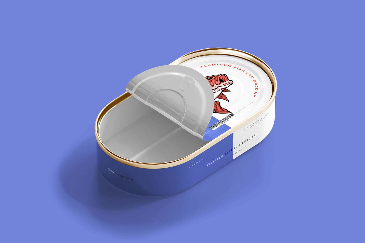Aluminum Fish Can Mockup