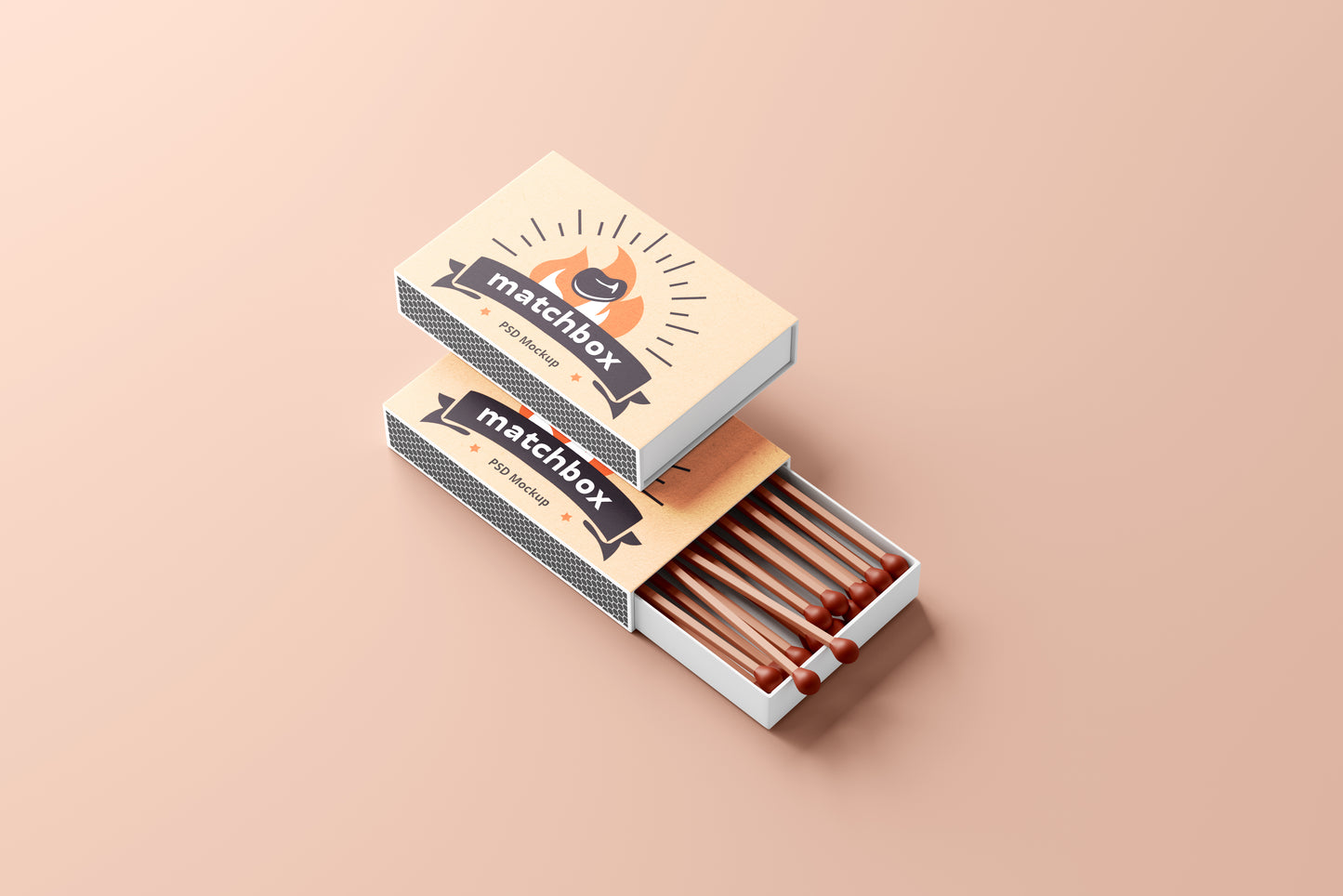 Paper Matchbox & Matchbook Mockups