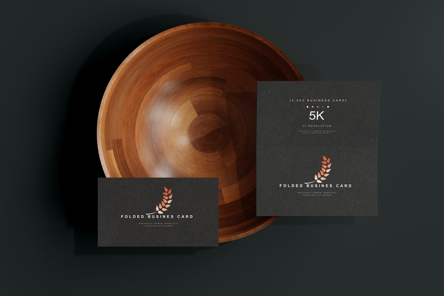 Folded Business Card Mockups