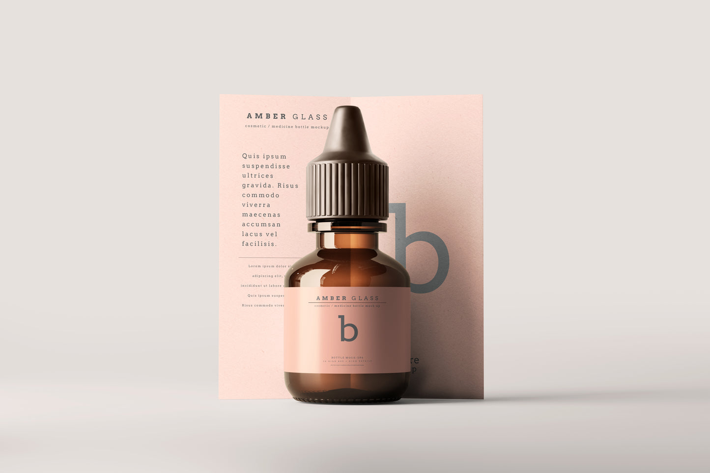 Amber Glass Bottle Mockups