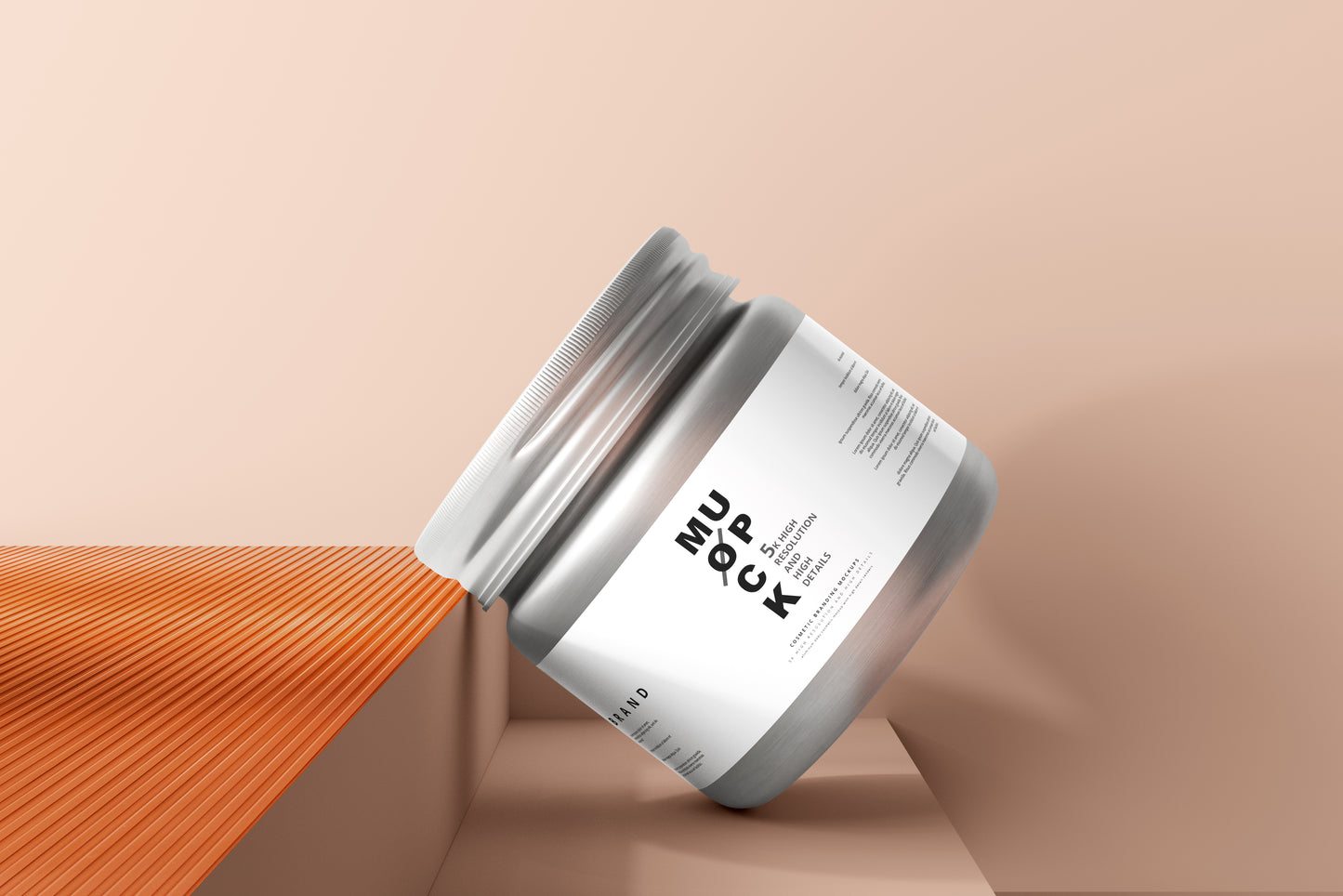 Aluminum Cosmetic Jar Mockup