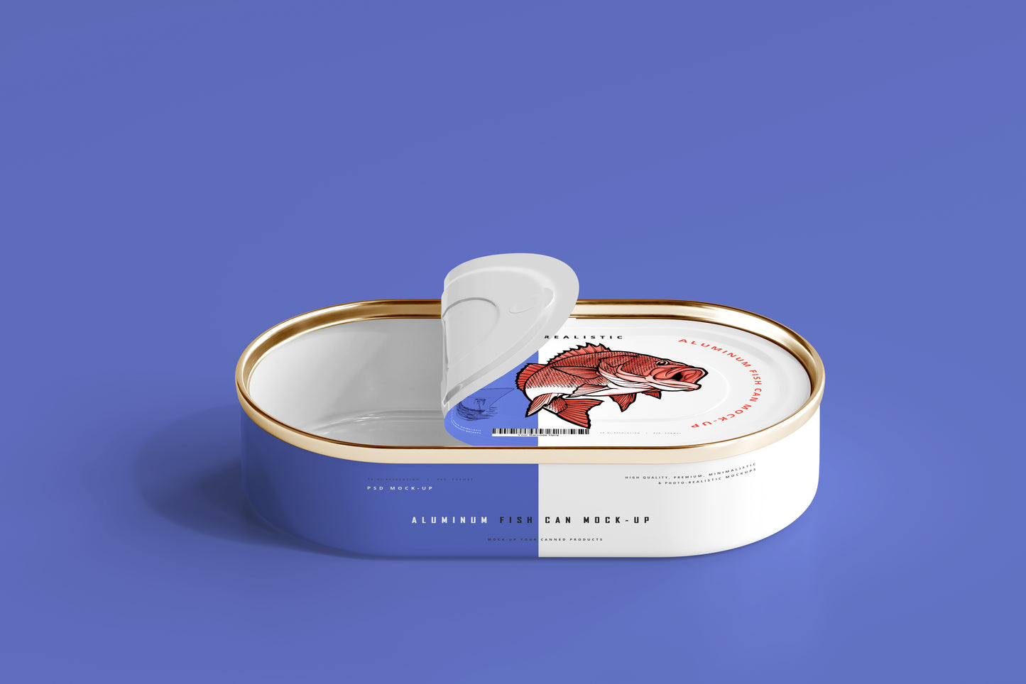 Aluminum Fish Can Mockup