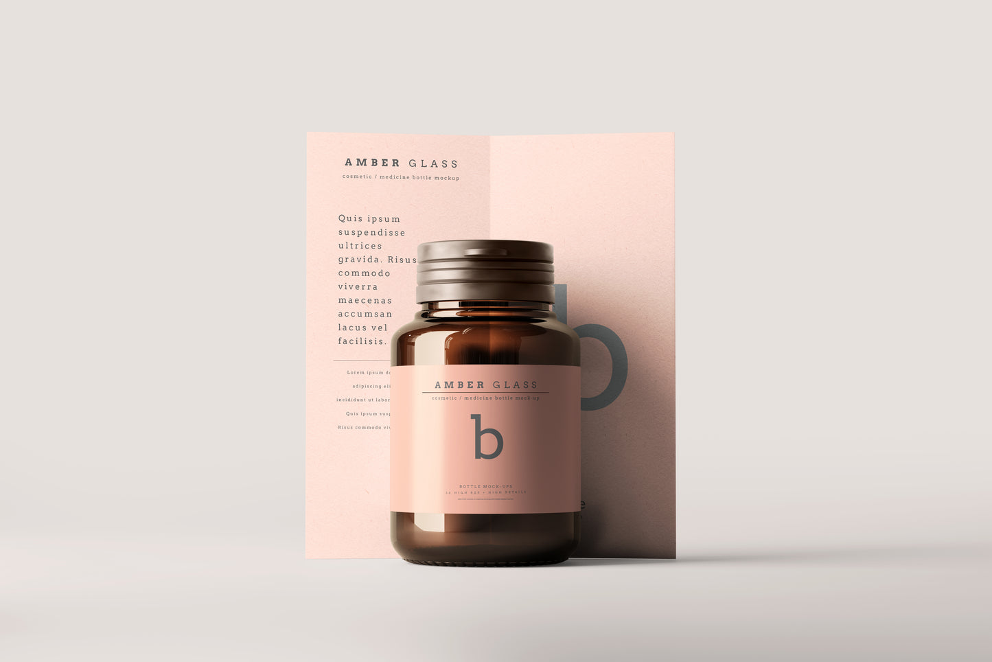 Amber Glass Bottle Mockups