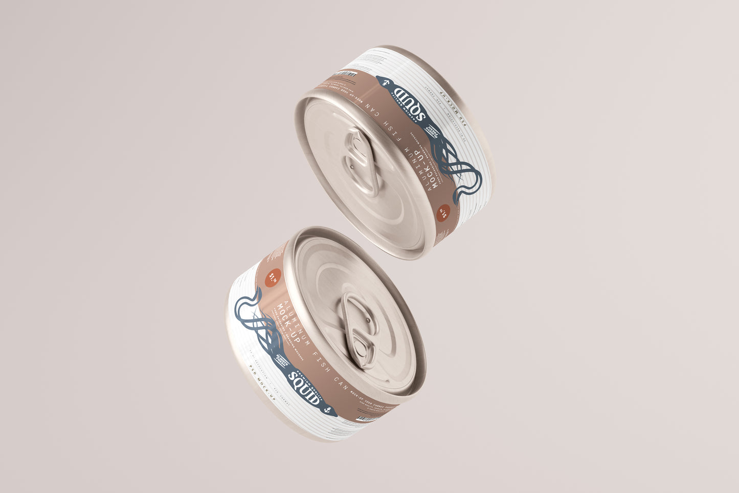 Easy Open Small Aluminum Food Can Mockup