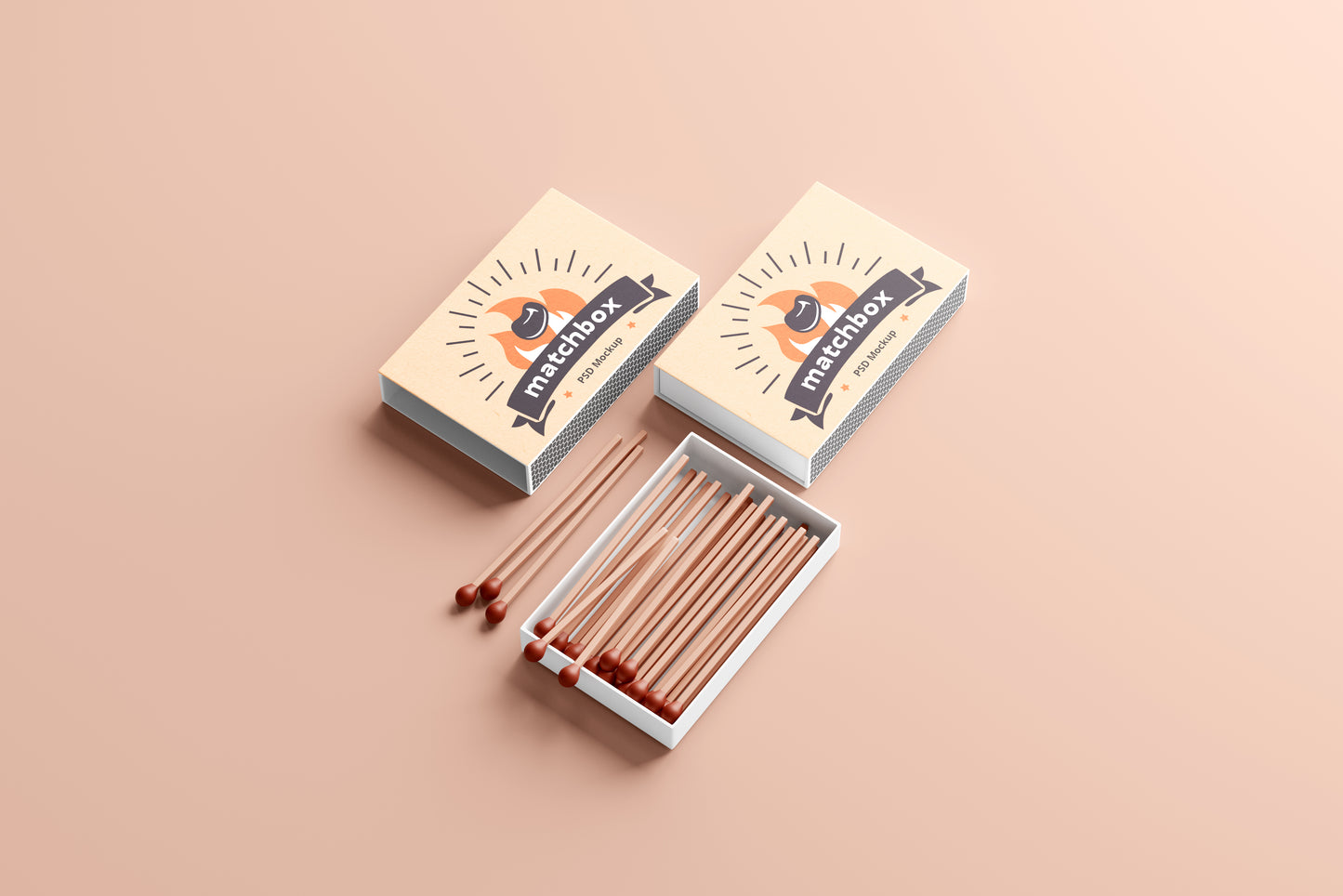 Paper Matchbox & Matchbook Mockups
