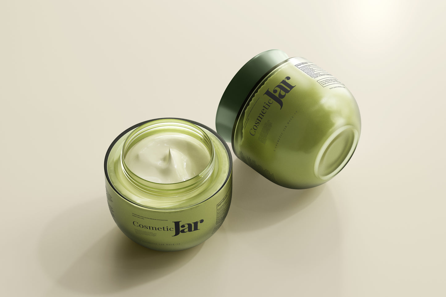 Glass Cosmetic Jar Mockups