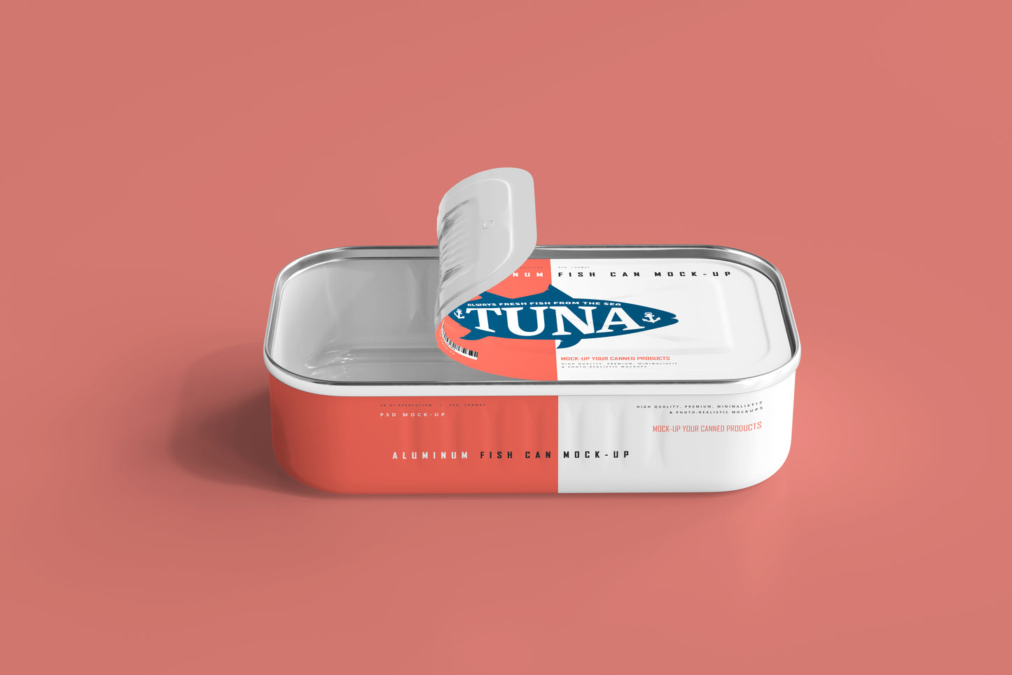 Aluminum Fish Can Mockup