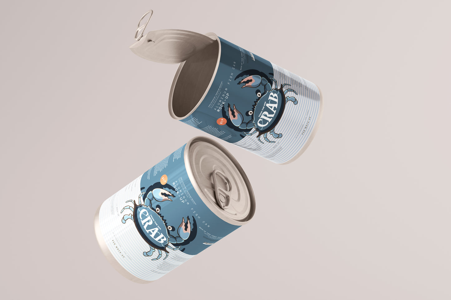 Easy Open Large Food Can Mockup