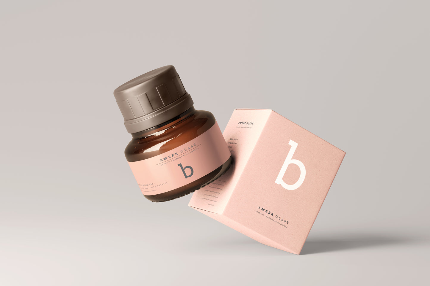 Amber Glass Bottle Mockups