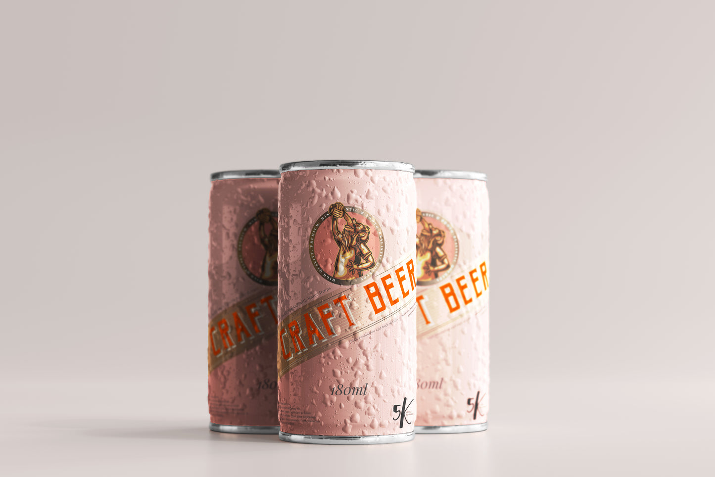 Small Soda or Beer Can Mockup with Condensation Effect