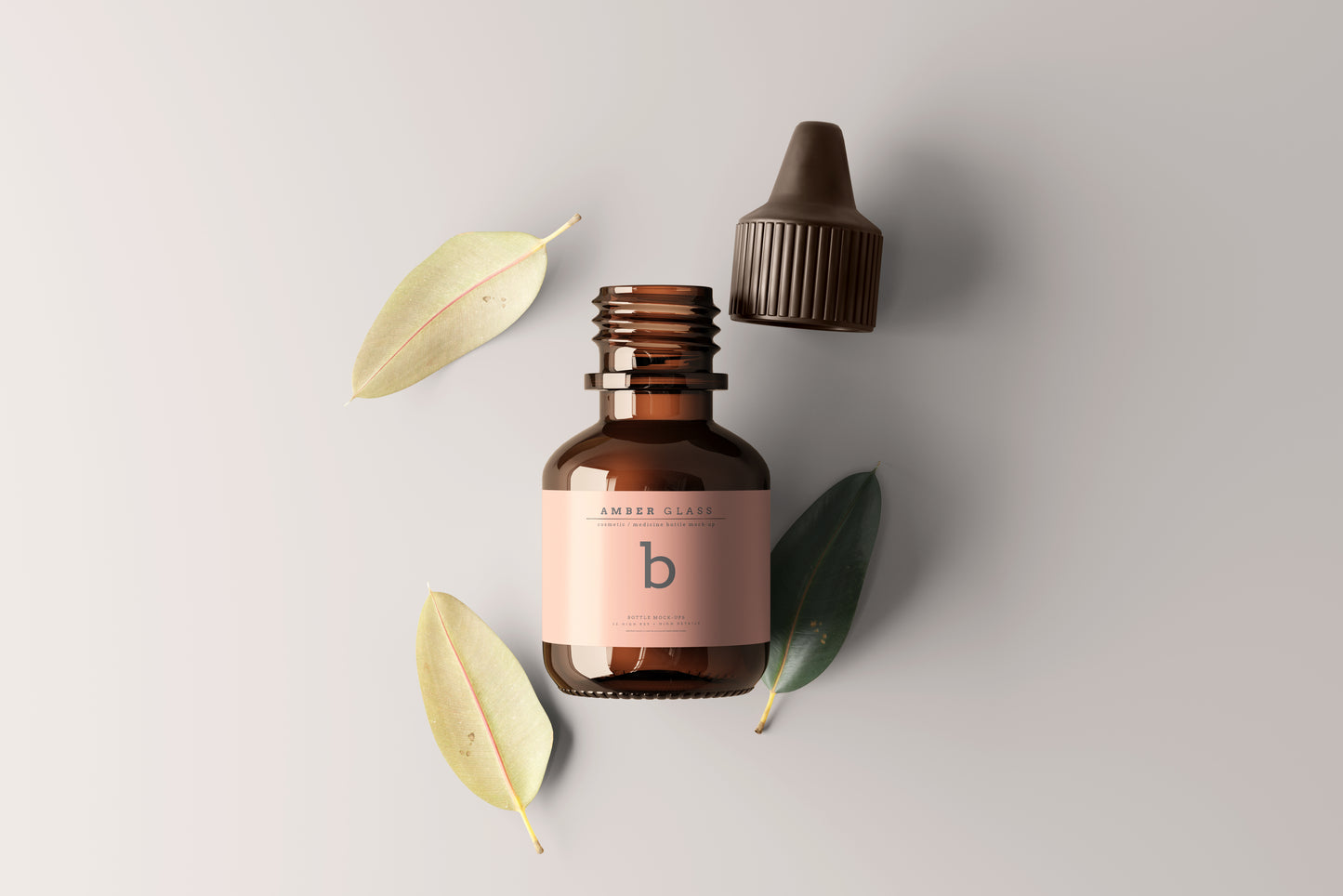 Amber Glass Bottle Mockups
