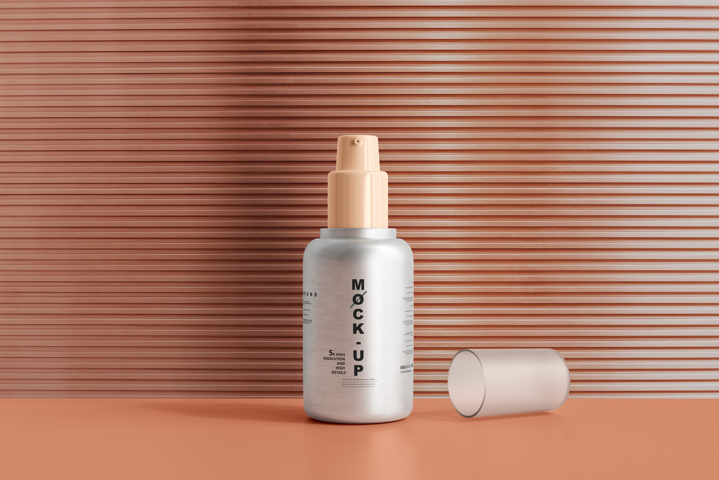 Aluminum Body Cosmetic Spray Bottle Mockup