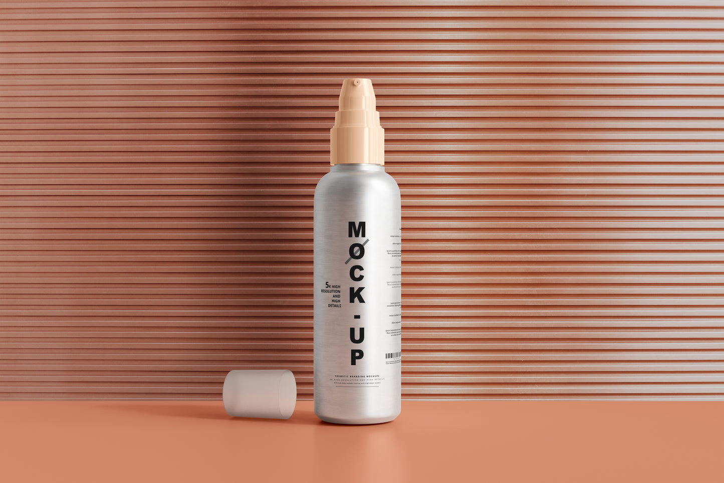 Aluminum Body Cosmetic Spray Bottle Mockup