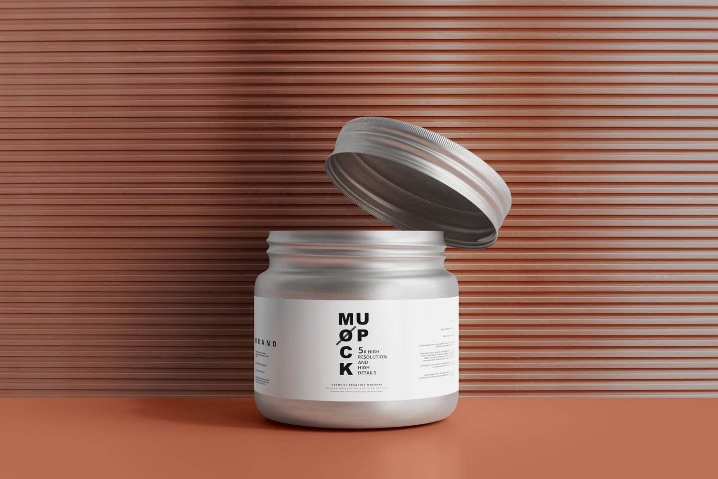 Aluminum Cosmetic Jar Mockup