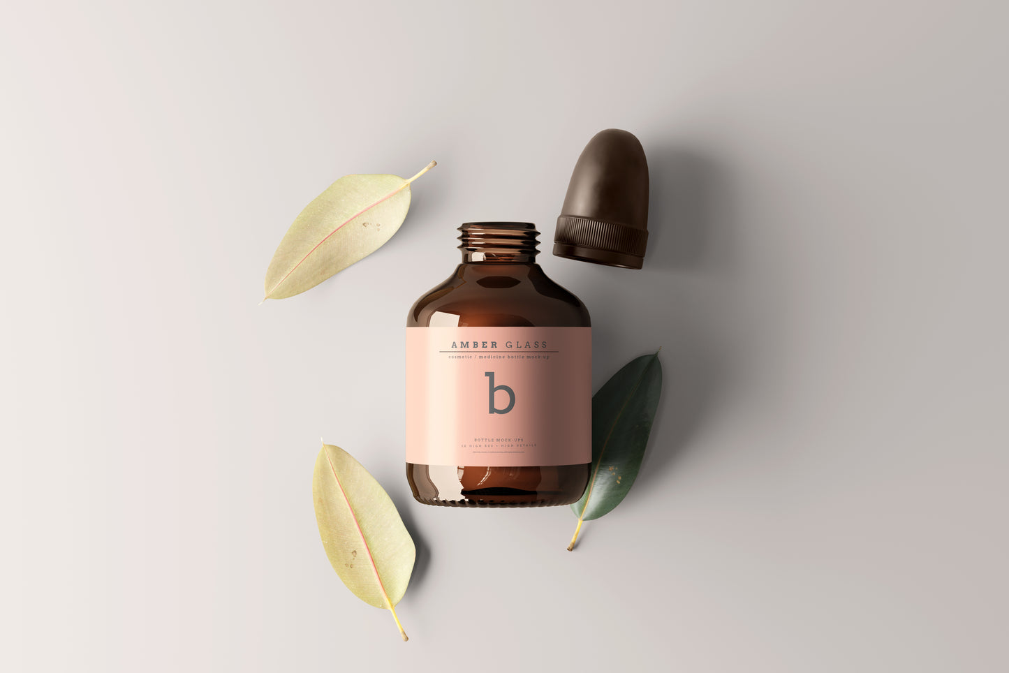 Amber Glass Bottle Mockups