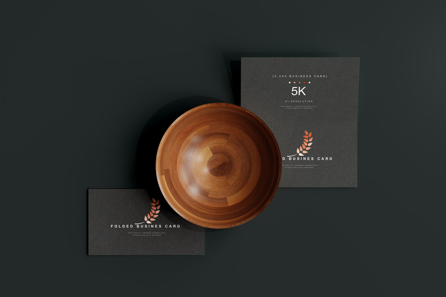 Folded Business Card Mockups