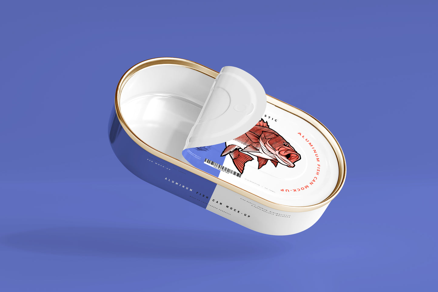 Aluminum Fish Can Mockup