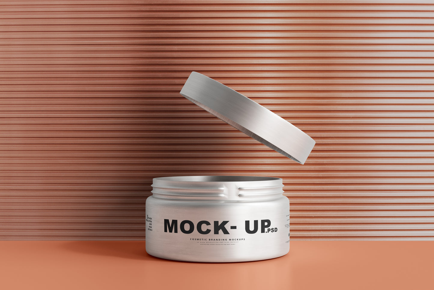 Aluminum Cosmetic Jar Mockup