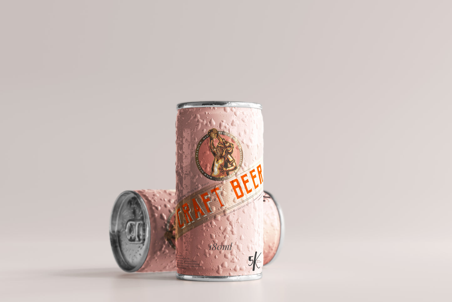 Small Soda or Beer Can Mockup with Condensation Effect