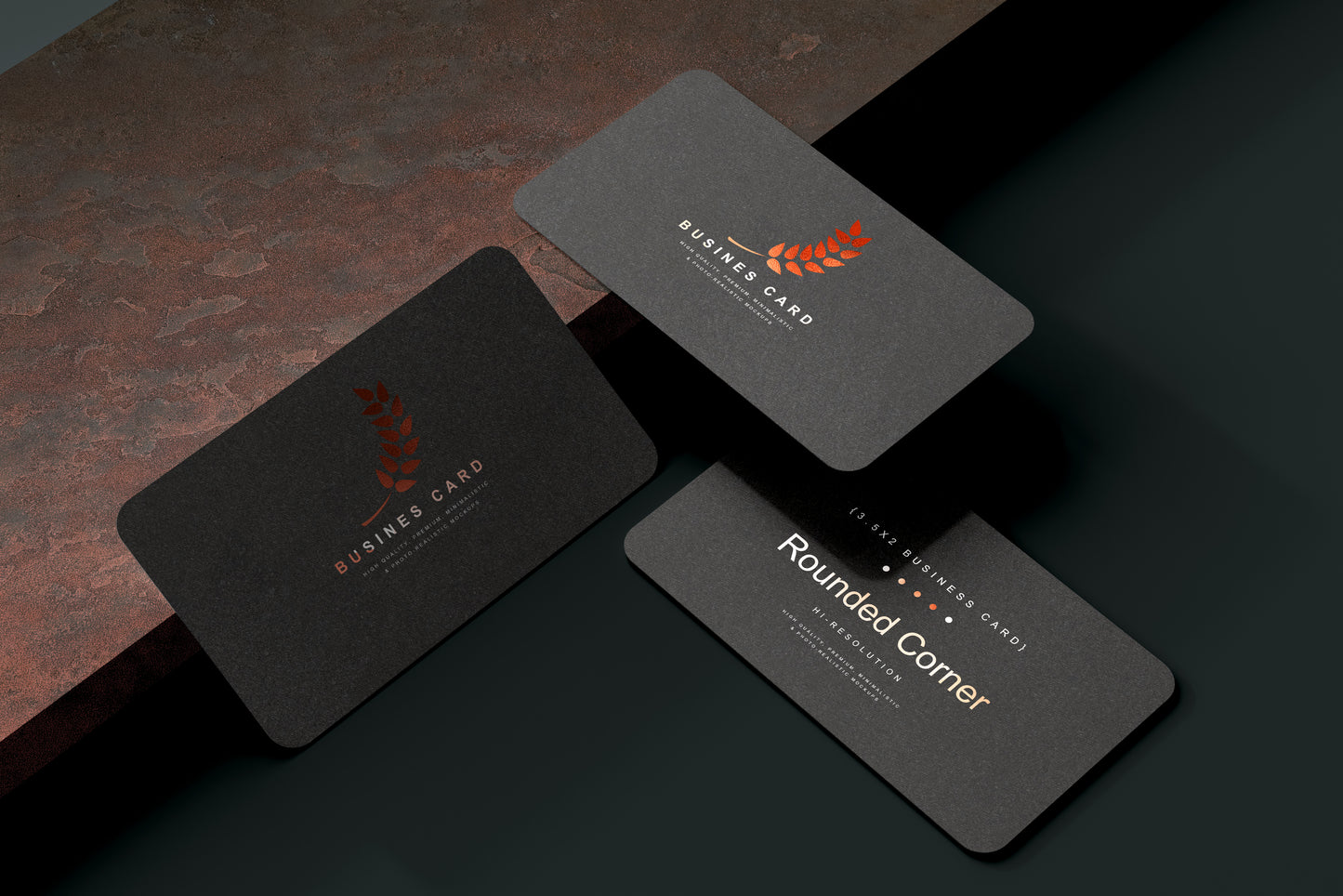 Rounded Corner Business Card Mockups