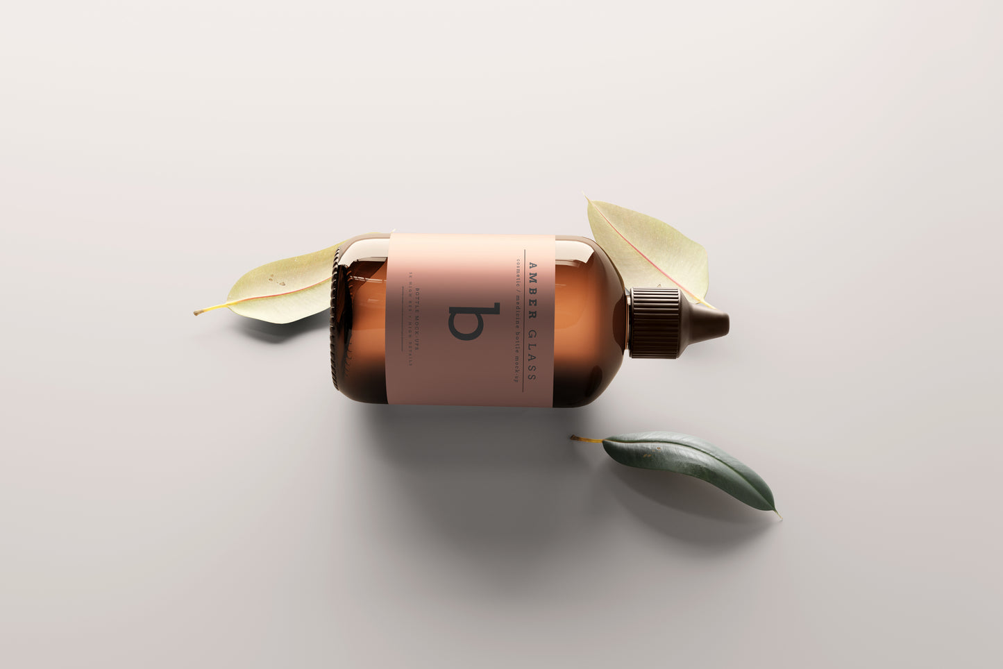 Amber Glass Bottle Mockups