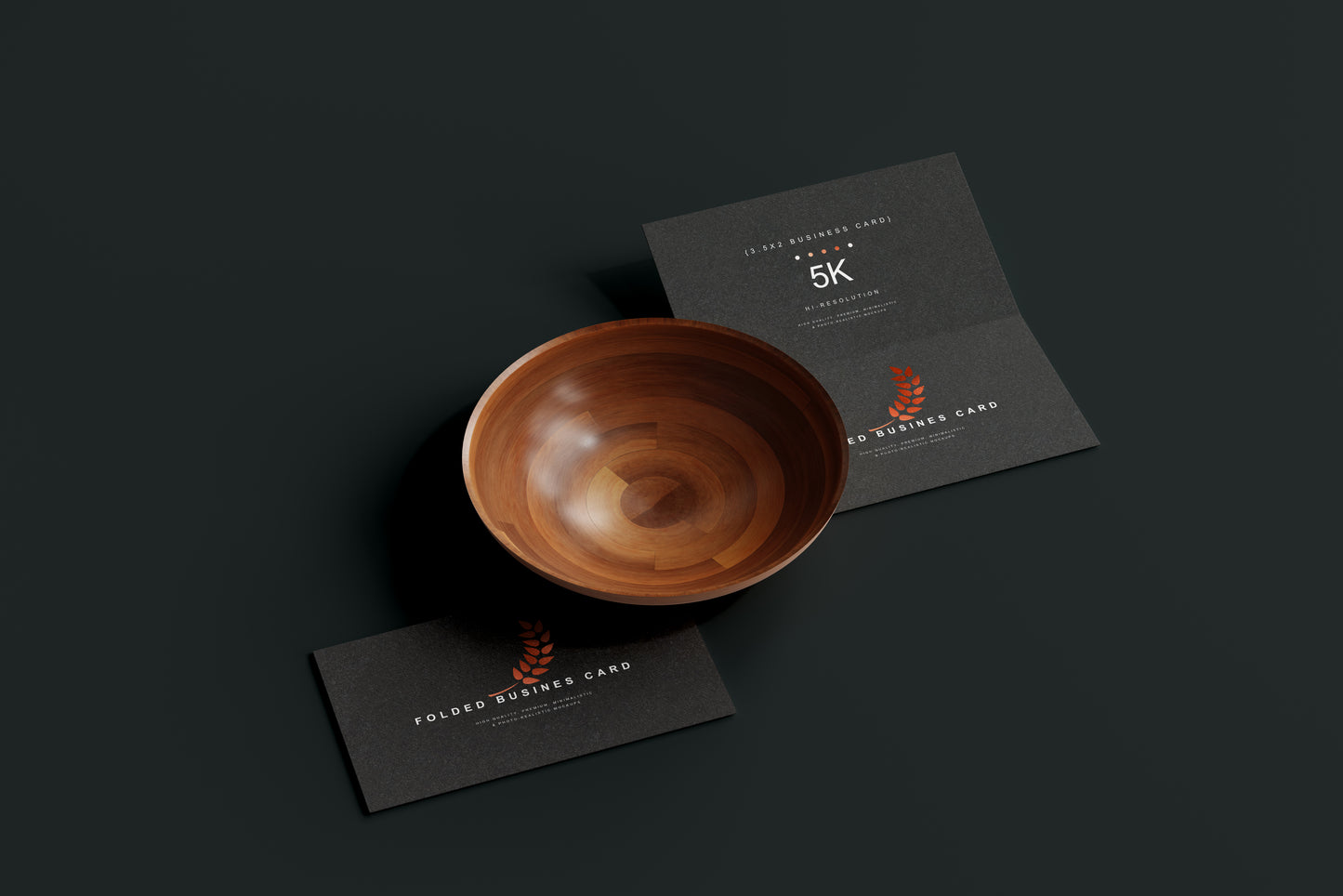 Folded Business Card Mockups