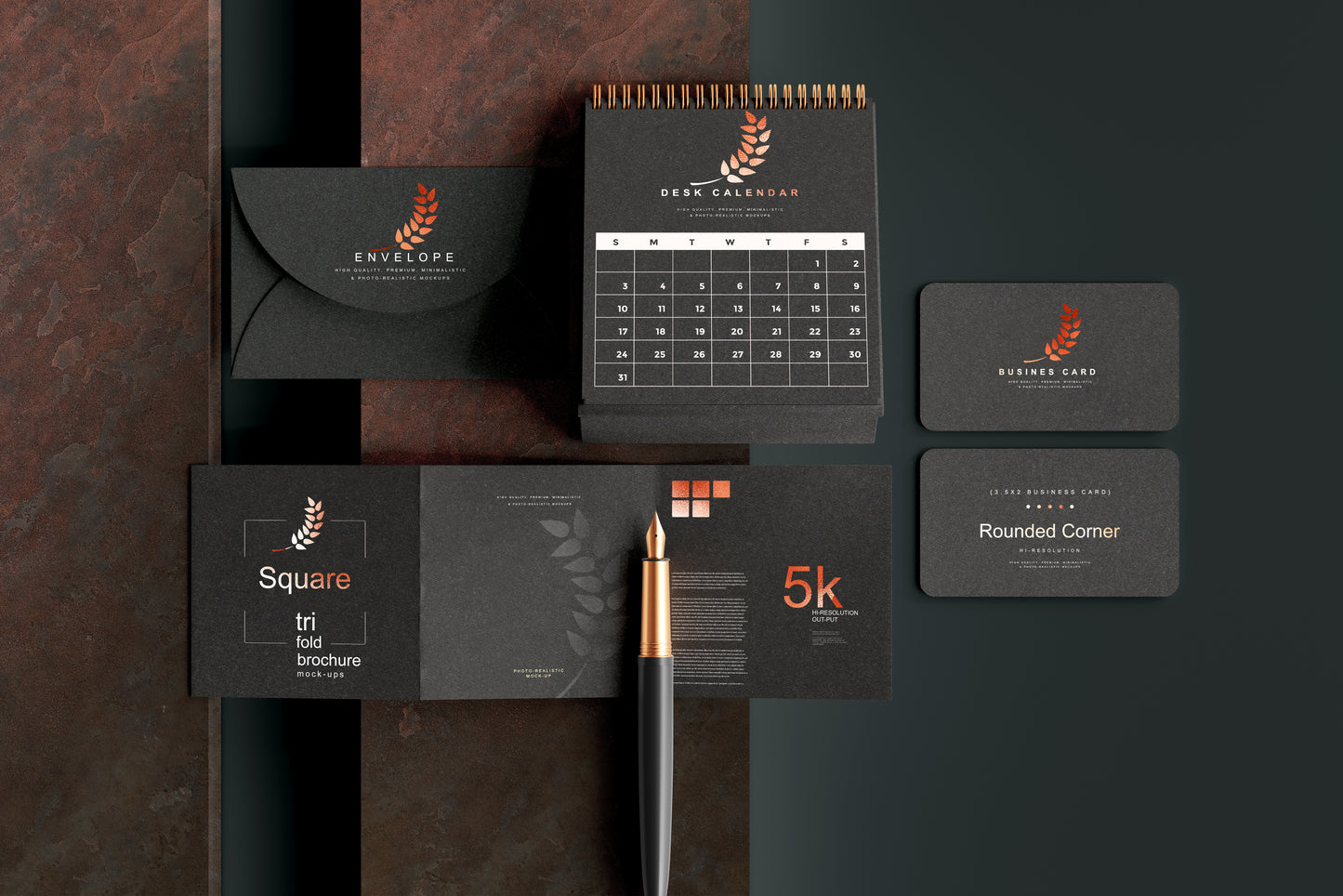 Stationery Branding Mockup Scenes